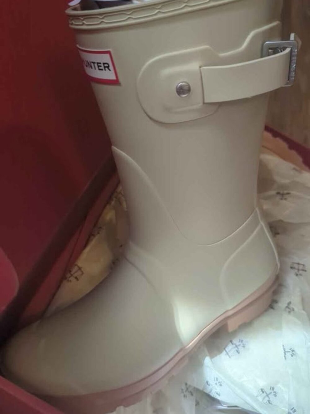 Hunter Original Short Rain Boots in Biscuit size 6 women's new
